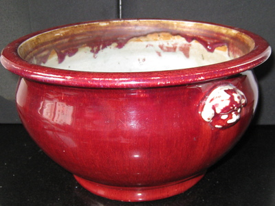 清朗红狮首笔洗